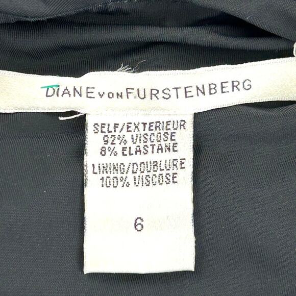 Diane von Furstenberg Black Halter Stretch Jersey Knit 6 Jumpsuit MSRP $398 - Picture 10 of 10